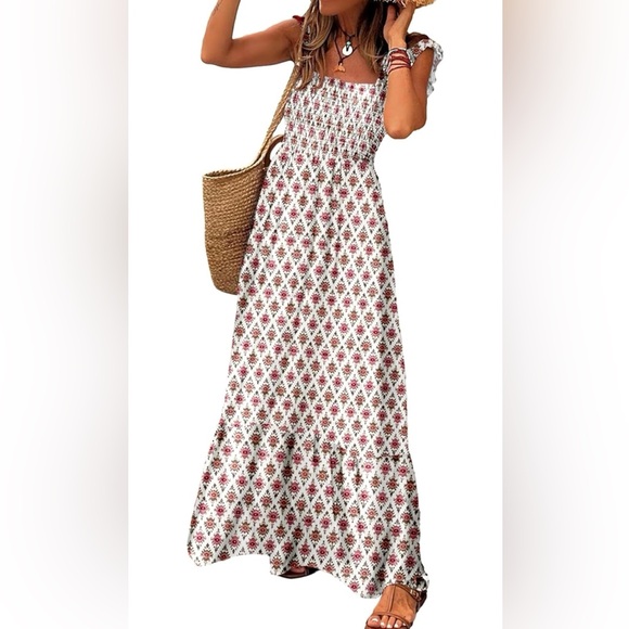 Floral Print Sleeveless Dress - Picture 4 of 4